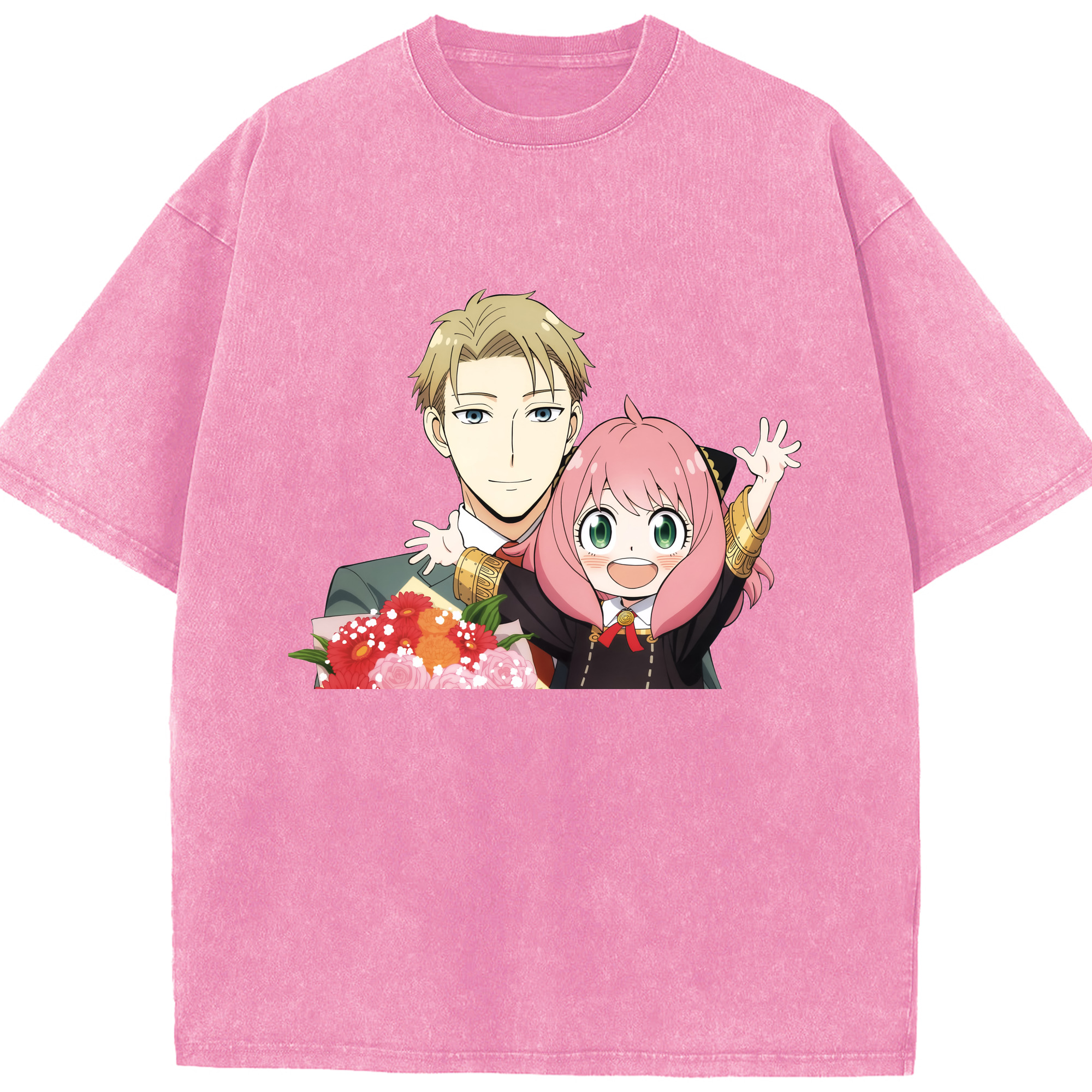 （画像用） SPY×FAMILY间谍家家酒 綿100% ヴィンテージ風 半袖Tシャツ（フロントプリント）
